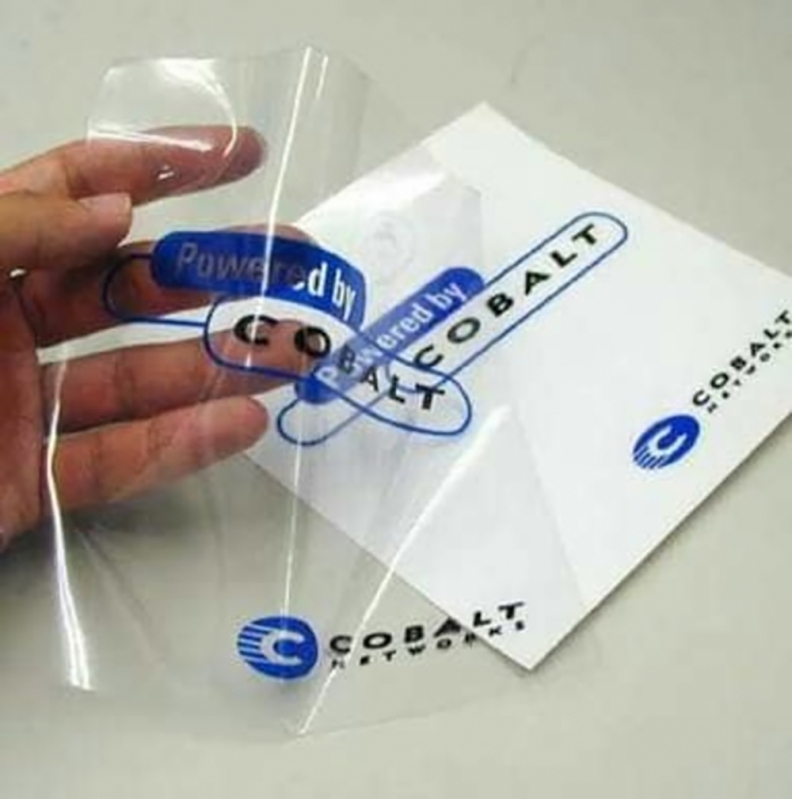 Impressão Adesivo Transparente Engenheiro Goulart - Impressão Offset